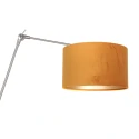 Væglampe PRESTIGE CHIC cylindrisk, med afbryder, med skærm, med leddelt arm, med stik E27 IP20, stål børstet dæmpbar
