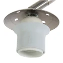 Steinhauer Standerlampe SPARKLED LIGHT cylindrisk, med afbryder, med skærm, med stik, justerbar E27 IP20, stål børstet 