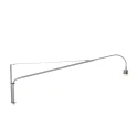 Steinhauer wall luminaire ELEGANT CLASSY with switch, with shade, with strain relief, with plug, adjustable E27 IP20, steel brushed 
