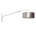 Steinhauer wall luminaire ELEGANT CLASSY with switch, with shade, with strain relief, with plug, adjustable E27 IP20, steel brushed 