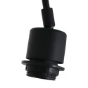 Steinhauer wall luminaire ELEGANT CLASSY with switch, with shade, with strain relief, with plug, adjustable E27 IP20, black matt 