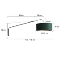 Steinhauer wall luminaire ELEGANT CLASSY with switch, with shade, with strain relief, with plug, adjustable E27 IP20, black matt 