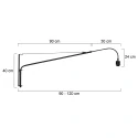 Steinhauer wall luminaire ELEGANT CLASSY with switch, with shade, with strain relief, with plug, adjustable E27 IP20, black matt 