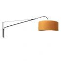 Steinhauer wall luminaire ELEGANT CLASSY with switch, with shade, with strain relief, with plug, adjustable E27 IP20, black matt 