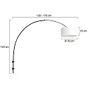 Steinhauer Væglampe SPARKLED LIGHT cylindrisk, med skærm, justerbar E27 IP20, sort mat 