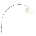 Steinhauer Væglampe SPARKLED LIGHT cylindrisk, med skærm, justerbar E27 IP20, stål børstet 