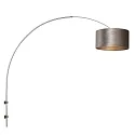 Steinhauer Væglampe SPARKLED LIGHT cylindrisk, med skærm, justerbar E27 IP20, stål børstet 