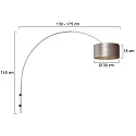 Steinhauer Væglampe SPARKLED LIGHT cylindrisk, med skærm, justerbar E27 IP20, stål børstet 
