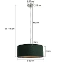 Steinhauer Pendel SPARKLED LIGHT cylindrisk, med skærm E27 IP20, stål børstet dæmpbar