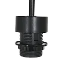 Steinhauer Pendel SPARKLED LIGHT cylindrisk, med skærm E27 IP20, sort mat dæmpbar