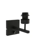 wall luminaire STANG up, cylindrical, with shade E27 IP20, black matt dimmable