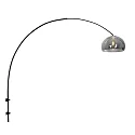 Steinhauer Væglampe SPARKLED LIGHT halvrund, med skærm, justerbar E27 IP20, sort mat 
