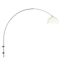 Steinhauer Væglampe SPARKLED LIGHT halvrund, justerbar E27 IP20, stål børstet 