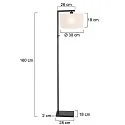 Steinhauer Væglampe STANG med skærm, med LED spot E27 IP20, sort mat 