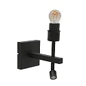 Steinhauer Væglampe STANG med skærm, med LED spot E27 IP20, sort mat 