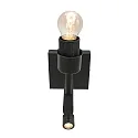 Steinhauer Væglampe STANG med skærm, med LED spot E27 IP20, sort mat 