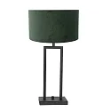 Steinhauer table lamp STANG up, 2-fold, with switch, with shade, with plug E27 IP20, black matt dimmable
