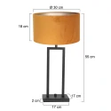 table lamp STANG up, 2-fold, with switch, with shade, with plug E27 IP20