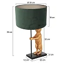 anne light & home Bordlampe ANIMAUX - SURICATE up, med afbryder, med skærm, med stik E27 IP20, sort mat 