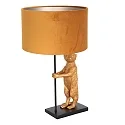 anne light & home Bordlampe ANIMAUX - SURICATE up, med afbryder, med skærm, med stik E27 IP20, sort mat 