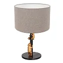 anne light & home table lamp ANIMAUX - OURSES up, with switch, with shade, with plug E27 IP20, black matt 