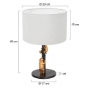 Bordlampe ANIMAUX - OURSES up, med afbryder, med skærm, med stik E27 IP20, sort mat 