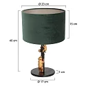 anne light & home Bordlampe ANIMAUX - OURSES up, med afbryder, med skærm, med stik E27 IP20, sort mat 