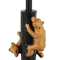 anne light & home Bordlampe ANIMAUX - OURSES up, med afbryder, med skærm, med stik E27 IP20, sort mat 