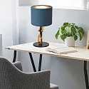 anne light & home table lamp ANIMAUX - OURSES up, with switch, with shade, with plug E27 IP20, black matt 