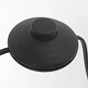 floor lamp PRESTIGE CHIC cylindrical, with switch, with shade, with jointed arm, with plug E27 IP20, black matt dimmable