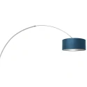 Steinhauer Standerlampe SPARKLED LIGHT cylindrisk, med afbryder, med skærm, med stik, justerbar E27 IP20, stål børstet 