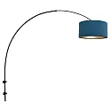 Steinhauer Væglampe SPARKLED LIGHT cylindrisk, med afbryder, med skærm, med stik, justerbar E27 IP20, sort mat 