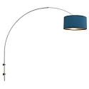 Steinhauer Væglampe SPARKLED LIGHT cylindrisk, med afbryder, med skærm, med stik, justerbar E27 IP20, stål børstet 