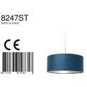Steinhauer Pendel SPARKLED LIGHT cylindrisk, med skærm E27 IP20, stål børstet dæmpbar