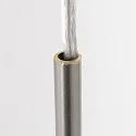 Steinhauer Pendel SPARKLED LIGHT cylindrisk, med skærm E27 IP20, stål børstet dæmpbar
