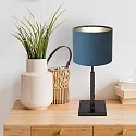 Steinhauer table lamp STANG up, with switch, with shade, with plug E27 IP20, black matt dimmable