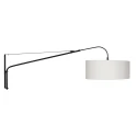 Steinhauer Væglampe ELEGANT CLASSY med afbryder, med skærm, med aflastning, med stik, justerbar E27 IP20, sort mat 