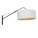 Steinhauer Væglampe ELEGANT CLASSY med afbryder, med skærm, med aflastning, med stik, justerbar E27 IP20, sort mat 