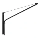 Steinhauer Væglampe ELEGANT CLASSY med afbryder, med skærm, med aflastning, med stik, justerbar E27 IP20, sort mat 