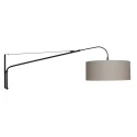 Steinhauer Væglampe ELEGANT CLASSY med afbryder, med skærm, med aflastning, med stik, justerbar E27 IP20, sort mat 