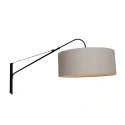Steinhauer Væglampe ELEGANT CLASSY med afbryder, med skærm, med aflastning, med stik, justerbar E27 IP20, sort mat 