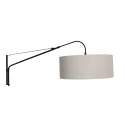 Steinhauer Væglampe ELEGANT CLASSY med afbryder, med skærm, med aflastning, med stik, justerbar E27 IP20, sort mat 