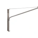 Steinhauer wall luminaire ELEGANT CLASSY with switch, with shade, with strain relief, with plug, adjustable E27 IP20, steel brushed 