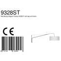 Steinhauer wall luminaire ELEGANT CLASSY with switch, with shade, with strain relief, with plug, adjustable E27 IP20, steel brushed 