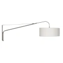 Steinhauer wall luminaire ELEGANT CLASSY with switch, with shade, with strain relief, with plug, adjustable E27 IP20, steel brushed 