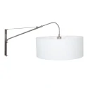 Steinhauer wall luminaire ELEGANT CLASSY with switch, with shade, with strain relief, with plug, adjustable E27 IP20, steel brushed 