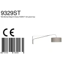 Steinhauer wall luminaire ELEGANT CLASSY with switch, with shade, with strain relief, with plug, adjustable E27 IP20, steel brushed 