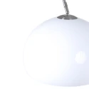 Steinhauer Standerlampe SPARKLED LIGHT halvrund, med afbryder, med skærm, med stik, justerbar E27 IP20, stål børstet 