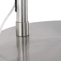 Steinhauer Standerlampe SPARKLED LIGHT halvrund, med afbryder, med skærm, med stik, justerbar E27 IP20, stål børstet 