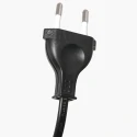 Standerlampe SPARKLED LIGHT halvrund, med afbryder, med skærm, med stik, justerbar E27 IP20, sort mat 